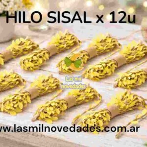 HILO SISAL paquete 12 hilos fraccionados variedad de colores. - Imagen 1