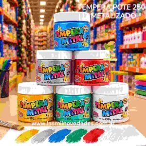 TEMPERA POTE x 250 grs colores METALIZADO MARCA SEÑORITA
