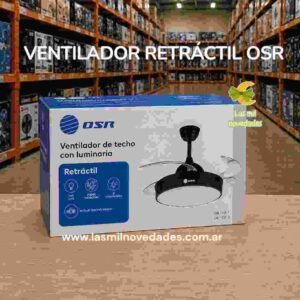 VENTI VENTILADOR **RETRACTIL** DE TECHO CON LUZ 3 FUNCIONES ORYX OSR