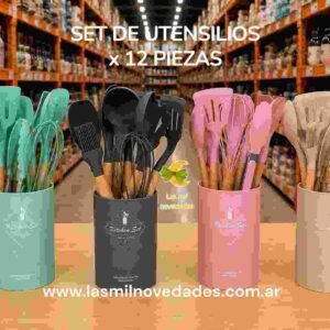 SET DE UTENSILIOS x 12 PIEZAS SILICONA - Imagen 1
